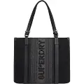 Superdry Superdrytil kvinder. W9110401A City tote bag i raffia, sort (OSFA), Casual, Papir