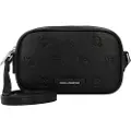 Karl Lagerfeld Karl Lagerfeldtil kvinder. A3W30112 Sort monogram-skuldertaske (OSFA), Casual, Polyester