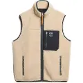 Superdry Superdrytil mænd. M5012160A Beige fleece-vest (L), Casual, Polyester