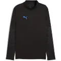 Puma individualCUP Football Quarter-Zip Top Men, Clothing, Black/White/Ultra Blue, XXL