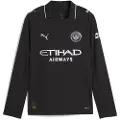 Puma Manchester City 25/26 Long Sleeve Away Jersey Youth, Clothing, Black, 15-16Y