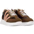 Wonders Wonderstil kvinder. A-2476 Brune Racer-læder-sneakers (39), 3-5 cm, Blonder, Casual