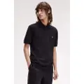 Fred perry Fred Perrytil mænd. M6000 Ensfarvet poloshirt, sort (XXL), Casual, Bomuld, Korte ærmer