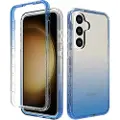 Mtp Products Samsung Galaxy S24 Gradient Series Hybrid Cover - Blå / Gennemsigtig