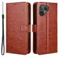 Mtp Products Fairphone 5 Pung Cover med Magnetisk Lukning - Brun