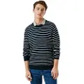 Pepe Jeans Pepe Jeanstil mænd. PM7000010 Andre Stripe marineblå trøje (XXL), Casual, Bomuld