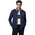 Hackett London Hackett Londontil mænd. HM5800012 Heritage H Varsity-jakke marineblå (M), Casual, Polyester