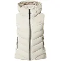Superdry Superdrytil kvinder. W5011560A Vatteret vest i mikrofiber med hætte, beige (XS), Casual, Genanvendt polister, Bæredygtig