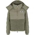 EA7 EA7til kvinder. 7W000656_AF16076 Grøn quiltet jakke med plys-effekt (XXS), Casual, Polyester