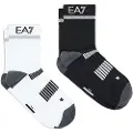 Emporio Armani EA7unisex. 7X000325_AF18564 Sæt med 2 par Crusher Distance-strømper sort, hvid, sort (XXL), Afslappet, Sport, Polyester