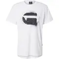 G-Star G-Startil mænd. D26833-D101-110 T-shirt Spray Logo hvid (XL), Casual, Bomuld, Korte ærmer