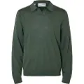 Selected 100% Merinould Strikket Poloshirt