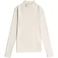 G-Star G-Startil kvinder. D26905-E136-111 A-Line T-shirt Slim Rib Mock beige (M), Casual, Lange ærmer, Økologisk bomuld, Bæredygtig