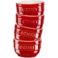 Staub Ramekin 9 cm, sæt med 4, rød, keramik, Staub