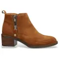 Alpe Alpetil kvinder. 444111 Brune Nelly ankelstøvler i læder (37), 3-5 cm, Lynlås, Casual