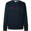 Pepe Jeans Pepe Jeanstil mænd. PM5800011 Sweatshirt Macbeth Ensfarvet navy (XL), Casual, Bomuld, Blå