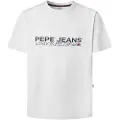 Pepe Jeans Pepe Jeanstil mænd. PM5010104 Matthew T-shirt hvid (XL), Casual, Bomuld, Korte ærmer