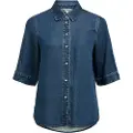 Object Kortærmet Denimskjorte