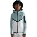 Nike Sportswear Tech Fleece-hættetrøje med lynlås til større børn - grå
