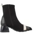 Hispanitas Hispanitastil kvinder. BHI254219 Sorte ankelstøvler i velourlæder (37), 1-3 cm, Lynlås, Casual