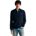 Gant Ganttil mænd. 8030199 Stribet trøje med marineblå tekstur (XXL), Casual, Bomuld, Lange ærmer