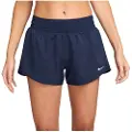 Nike One Dri-FIT-shorts med indershorts (7,5 cm) og mellemhøj talje til kvinder - blå
