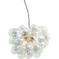 QAZQA Art Deco Pendellampe Guld med Regnbueglas 50cm 8-Lys - Uvas