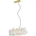 QAZQA Design Pendellampe Guld med Regnbueglas 8-Lys - Uvas