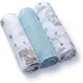 Babyono Mapache 70x70 Cm Økologisk Musselin 3 Enheder