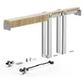 Vevor Pocket Door Frame Kit, til 610-914 mm bred 2134 mm høj dør, Pocket Door Kit med tovejs soft close-mekanisme, glider jævnt og stille, nem at installere, premium galvaniseret stål, til stue