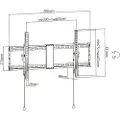Gembird WM-90T-01 - mounting kit - for LCD display - fine texture black 70 kg 90" 200 x 200 mm