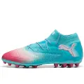 Puma FUTURE 8 ULTIMATE RE-CHARGE MG Football Boots Unisex, Shoes, Hero Blue/White/Sunset Pink, 43
