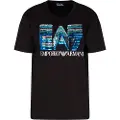 Emporio Armani Train Logo Series Maxi Logo Sequins Crossover T-shirt Med Korte ærmer