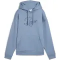 Puma Essentials Script Comfort Hoodie Women, Clothing, Cool Blue, L