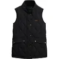 Superdry Superdrytil kvinder. W5011948A Liner Gilet Vest sort (S), Viscose, Genanvendt polister, Genbrugsbomuld