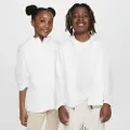 Nike Dri-FIT UV-træningsjakke til større børn - hvid