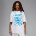 Jordan Oversized Jordan-T-shirt med grafik til kvinder - hvid