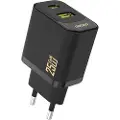 Dudao GaN vægoplader 25W PD & QC – Sort