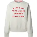Pepe Jeans Pepe Jeanstil kvinder. PL5800011 Sweatshirt Bel hvid (M), Casual, Bomuld
