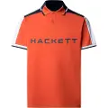Hackett Londontil mænd. HM5600044 Multi orange polo shirt (L), Casual, Bomuld, Korte ærmer