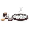 Liiton Whiskyglassene THE PEAKS, whiskykaraffel, bordskånere og bakke, sæt med 14 stk, Liiton