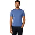 Hackett Londontil mænd. HM5000038 Pima-blå T-shirt (M), Casual, Bomuld, Korte ærmer