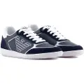 Emporio Armani EA7unisex. 7X000405_AF19826 Heritage Eagle læder-sneakers sort (37 1/3), Fast, Blonder, Casual