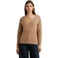 Pepe Jeans Pepe Jeanstil kvinder. PL7000064 Emma V Sweater brun (XS), Casual, Polyester