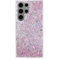Mtp Products Samsung Galaxy S23 Ultra Glitter Flakes TPU Cover - Pink