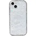 Mtp Products iPhone 15 TPU-cover med sommerfugle og perler - gennemsigtigt