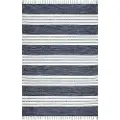 KMCarpets - Bomuldstæppe Sund - Blå - Bomulds- & kludetæpper - - Homeroom