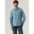 Levi's Levi'stil mænd. A1919-0070 Relaxed Fit Western-skjorte blå (L), Casual, Bomuld, Lange ærmer