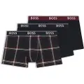 Hugo Boss BOSStil mænd. 50531701 Sæt med 3 Power Desig navy boxershorts (L), Afslappet, Bomuld, Blå