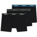 Hugo Boss BOSStil mænd. 50531691 Sæt 3 Boxershorts Power sort (L), Afslappet, Bomuld